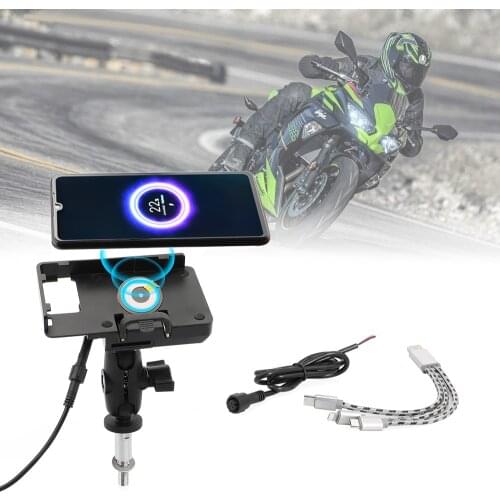 For Kawasaki Ninja650 Ninja1000 GTR1400 NinjaH2SX Z1000SX Motorcycle mobile phone holder GPS wireless/USB fast charging