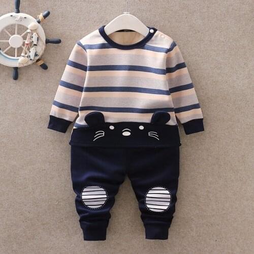 Children Plus Velvet Thermal Underwear Set Milk Silk One-Shoulder Buckle Hedging Baby Autumn Two-Piece Trousers