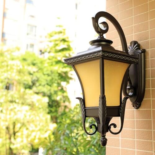 European style retro waterproof LED balcony stairway corridor outdoor courtyard wall lamp