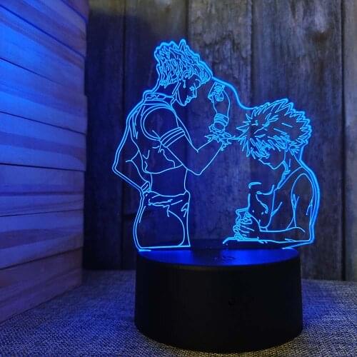 Killua Zoldyck Hisoka Figure Light-Emitting Diode 3D Manga Sleeve Decoration Wall Setup Lava Lamp LED Creative Luminary Nigh