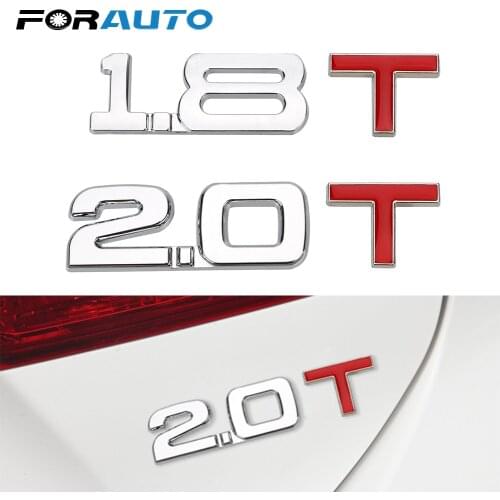 FORAUTO Car Sticker 3D Metal Reflective Windshield Cylinder Working Volume Logo Emblem Badge 1.8 T 2.0 T Auto Decal Universal