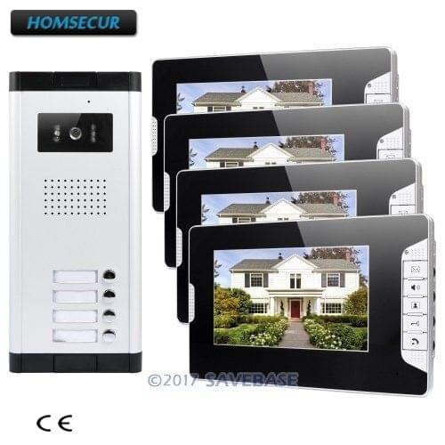 HOMSECUR 7" TFT Video&Audio Home Intercom with Lock Release Button for Secure Home