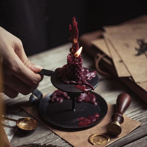 Wrought Iron Taper Candle Holder,Iron Candle Holders,Matte Black