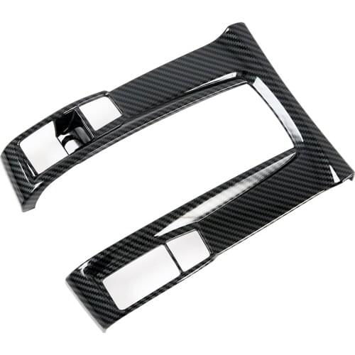 Carbon Fiber Center Control Gear Shift Cover Trim Fit For Honda Civic 2020 2021 Shifter Panel Frame Accessories