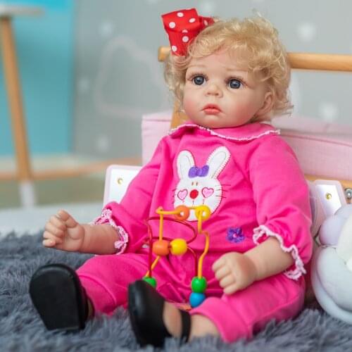 NPK 55CM Bebe Doll Reborn Baby Newborn Size Daphne Lifelike Soft Touch Princess Girl Doll Sweet face Birthday Gift