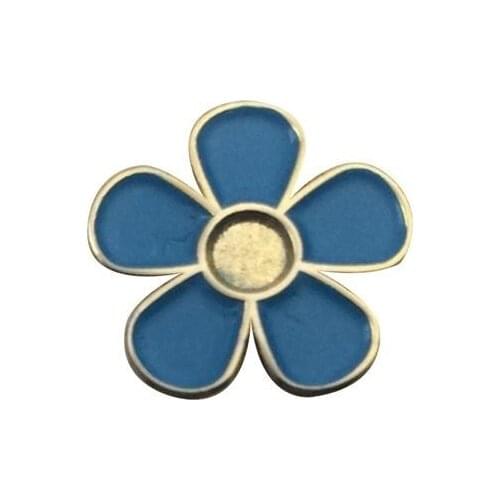 Masonic Lapel Pins Forget Me Not Blue Flower Brooch Gifts Badges With Butterfly Clutch,12mm