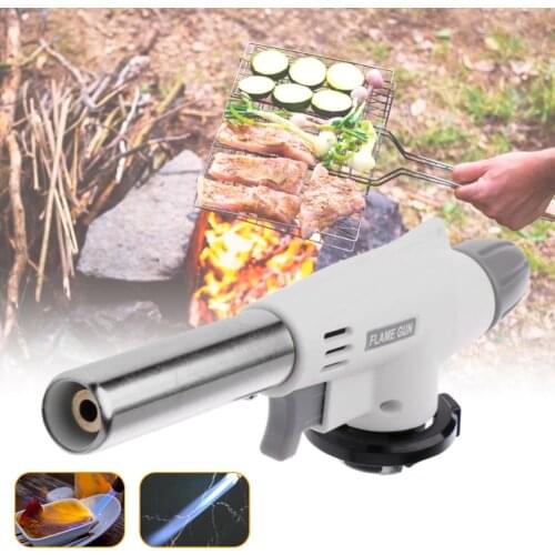 Camping BBQ Blow Torch Gas Kitchen Refillable Picnic Cooking SolderingTorch Lighter Cooking