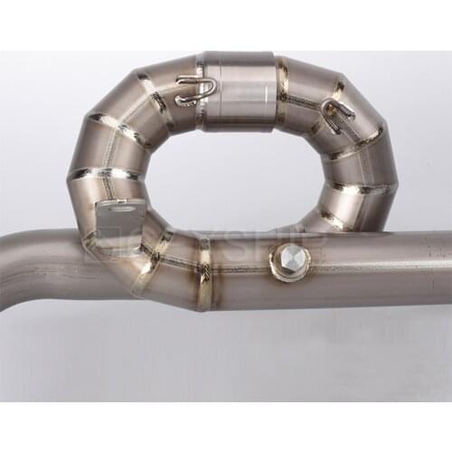 MT03 MT 03 Titanium Alloy Motorcycle Exhaust Front And Middle Link Pipe For Yamaha R3 YZF R3 2014 to 2017 2018 MT03 2016- 2018