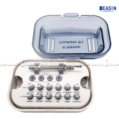 Dental Implant Screwdriver Universal Restoration Tools Kit Repair Torque Wrench 12 Pcs Mini Screw Drivers