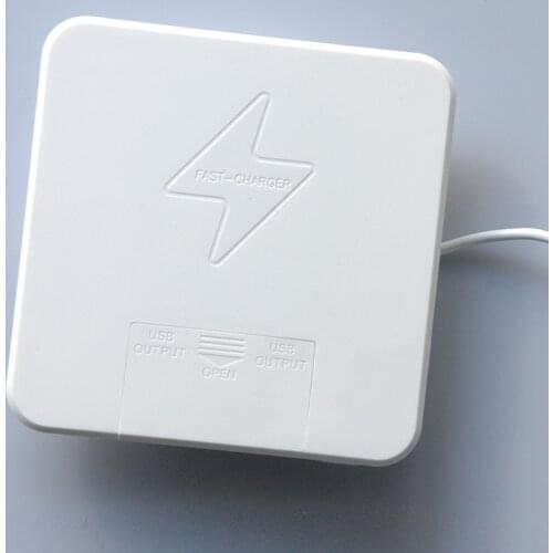 Desk Embeded Wireless Charger for iPhone Samsung Counter Desktop Bedside Table Furniture Office Smartphone Square White Charger