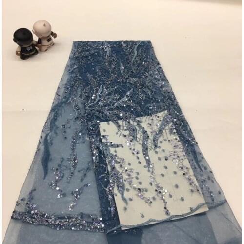 Latest French Tulle Lace Fabric 2021 High Quality Lace Embroidery African Mesh Lace Fabric Women Wedding Dress XX36931