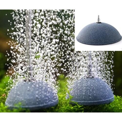 2017 New Semicircle Dark Gray Mineral Bubbles Air Stone for Aquarium Fish Tank Oxygen Accessories For Oxygen Pump Hose AA001