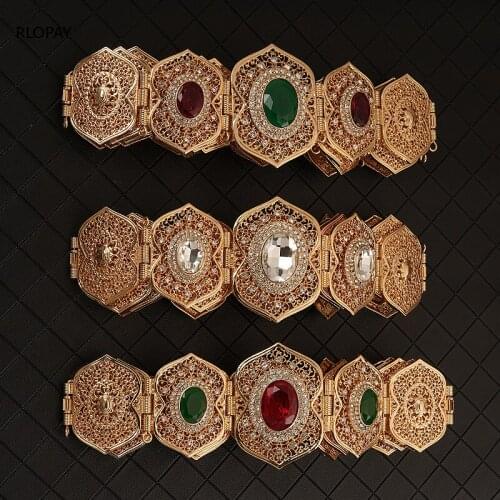 New Trendy Woman Belts for Dress Morocco Designer Belts Women High Quality Golden Wide Waist Belts for Women