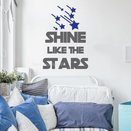 Shine Like The Stars Wall Sticker Vinyl Wall Stickers For Kids Babys Room Decoration Decals Boys Bedroom Home Decor Mural LL2007