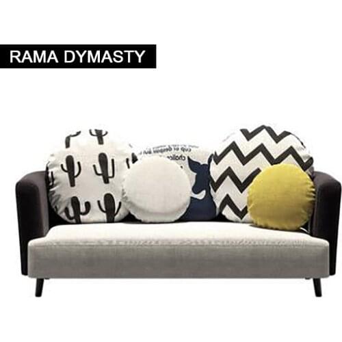 Modern fabric sofa relax fashion sofa bed for living room with high density sponge inside white green orange color