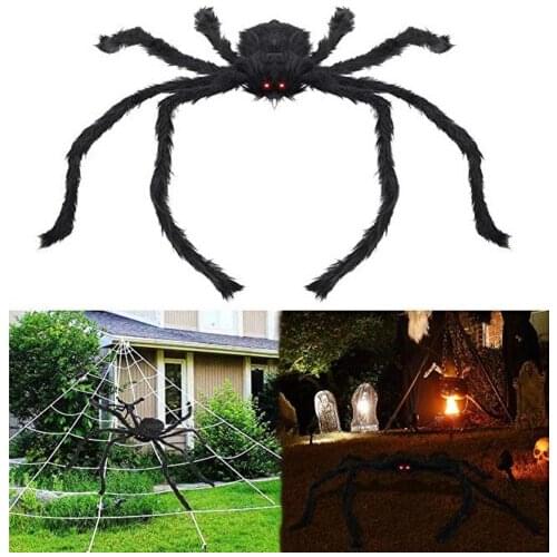 Horror Giant Plush Spider Halloween Party Decoration Props Kids Children Toys Haunted House Decor Indoor Outdoor Super Big Style