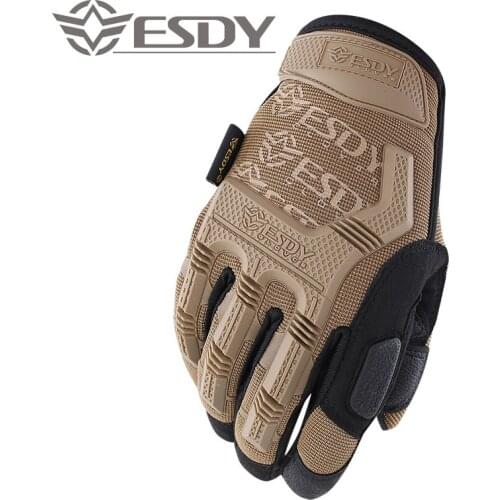ESDY tactical gloves military men outdoor Motorcycling gloves nyulon shooting airsoft Combat Anti-Skid Full Finger Gloves 2019