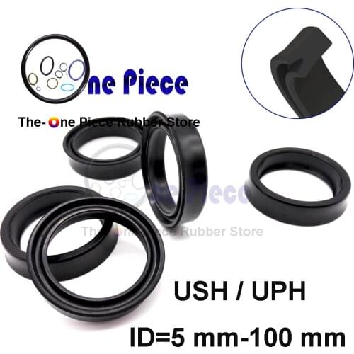 USH U CUP SEAL ID =5 mm-100 mm UPH Single Lip Hydraulic cylinder piston rod seal U Ring Nitrile ( Buna-N) Rubber buffer SEALS