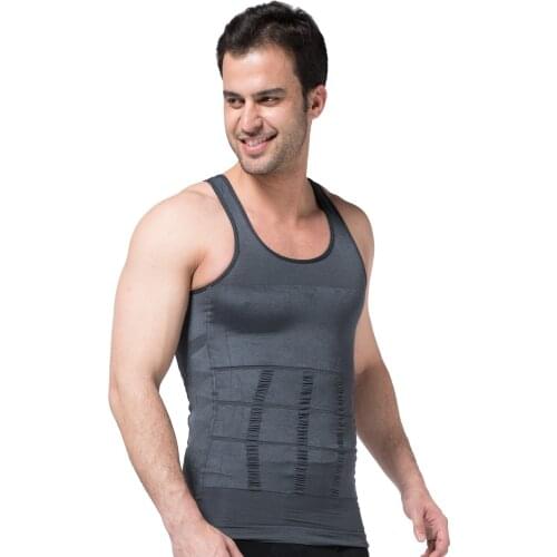 Men Slimming Body Shaper Tummy Shapewear Male Fat Burning Vest Modeling Underwear Corset Waist Trainer Top back function abdomen