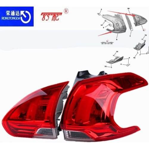 Tail lamp assembly 9806593480/9806592380/9806605380/9806605980 For Peugeot 2008 2014-2017