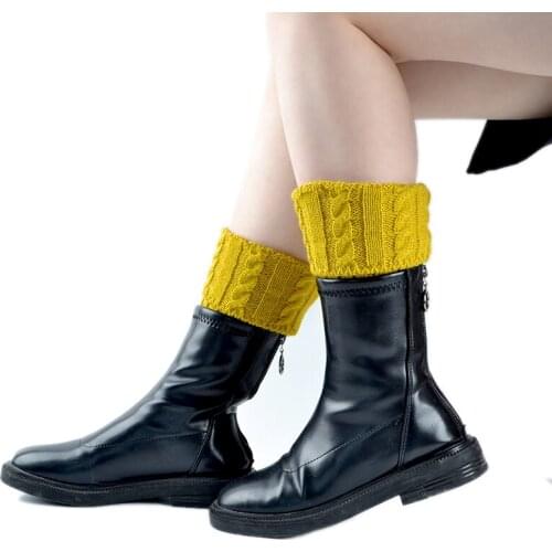 Ladies Leg Warmers Ankle Knitted Warm Women Winter Boot Cuffs Trim Toppers