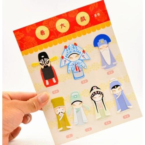 1packs/lot Chinese classical elements of Peking Opera bookmarks DIY Multifunction Bookmarks school supplies stationery