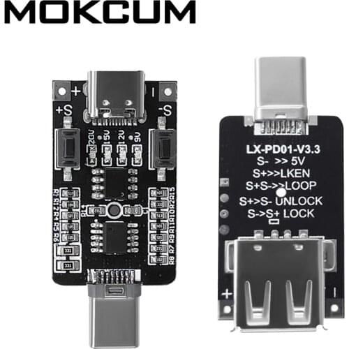 PD2.0/3.0 Decoy Trigger Adapter Cable Connection Polling Detector 100W 5A USB Type-C PD Decoy Trigger Board 5V 9V 12V 15V 20V