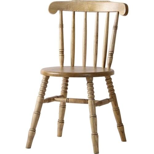 American dining chair solid wood chair retro nordic home casual minimalist restaurant hotel tea shop restaurant windsor chair