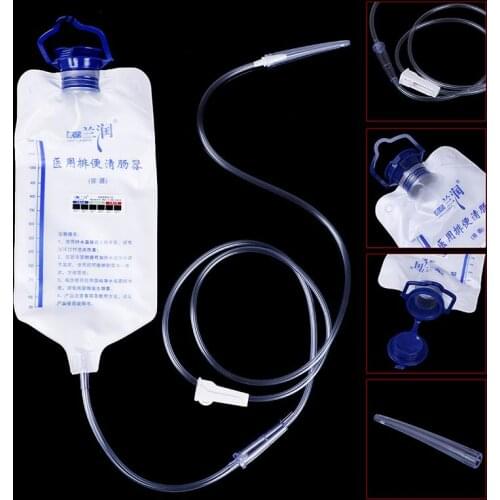 Constipation Anal Vagina Cleaner Vaginal Washing Douche Kit Medical Enema Bag Anal Shower Clean Intestine Colonic Flusher 1200ML