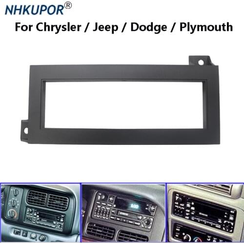 1 Din Car Radio Fascia For Chrysler/Jeep/Dodge/Plymouth Auto Stereo DVD Plastic Panel Mount Trim Frame Dash Kit Bezel Faceplate