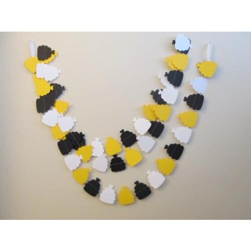 Beehive paper garland- what will it bee, baby showers, beebee showers, mommy to bee, beeday party, birthday paper garland