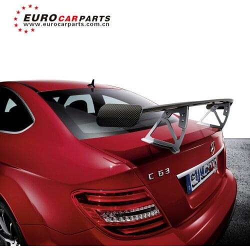 C CLass W204 C63 coupe carbon finber Black wide style rear wing fit for C63 two doors carbon rear spoiler skirt C63 rear lip