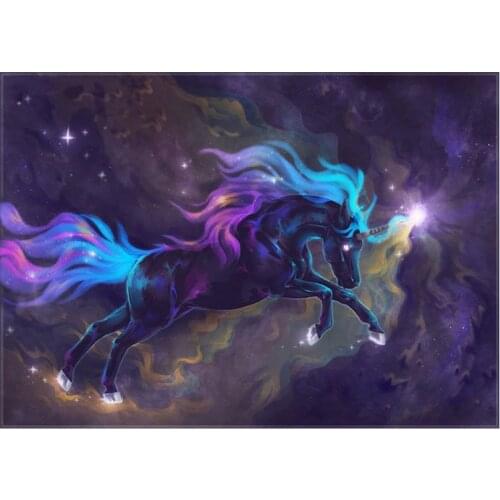 Dimond Mosaic Cross Stitch Unfinished Diy 5D Diamond Painting Running Unicorns Needlework christmas decorations for home