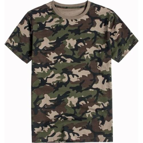 Mens summer T Shirt new O-NECK short sleeve cotton t-shirt camouflage army military T-shirts high quality breathable tops Tees