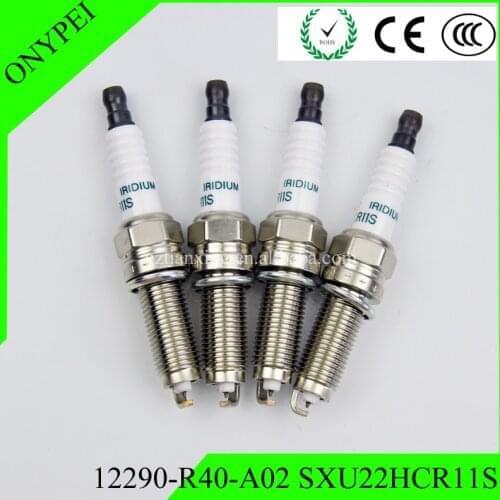 4pcs 12290-R40-A02 SXU22HCR11S Iridium Spark Plug For Honda Accord Civic Acura ILX MDX RL 12290 R40 A02 12290R40A02