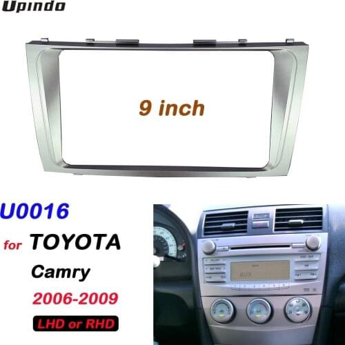 2 Din 9 Inch Top Quality Car Radio Installation DVD GPS Mp5 Plastic Fascia Panel Frame for Toyota Camry 2006 Dash Mount Kit