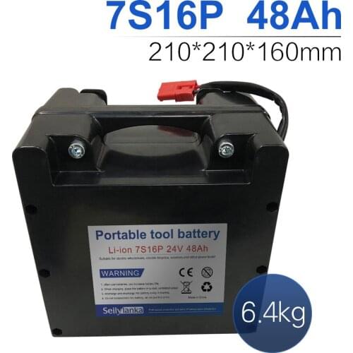 24V 48Ah 7S16P Li-ion battery Dedicated to electric wheelchairs Replaceable lead-acid battery 210*210*160mm