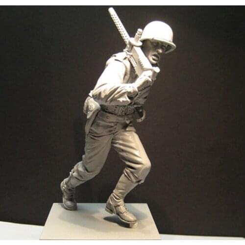 1/16 Scale Unpainted Resin Figure US machine gun team collection figure