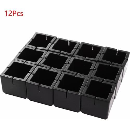 12 Rubber Feet Cups Furniture Hardware Kit Nonslip Chair Leg Protector Reusable Table Leg End Caps Covers for Home Garden Office