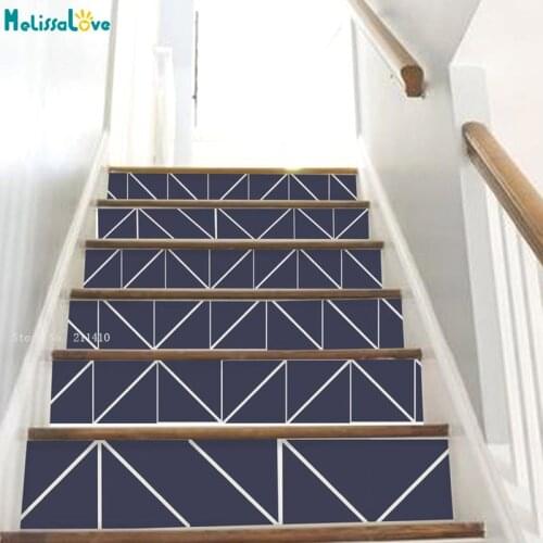 Takayama Stairs Stickers Pack of 6 Easy to Trim DIY Murals Home Decoration Removable Decals Waterproof YT6262