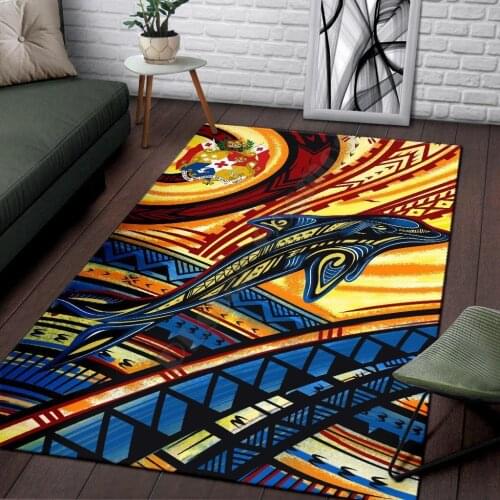 Tonga Area Rug Dolphin Surfing Anti-slip Rug Carpet Home Decoration Living Flannel Bedroom Non-slip Floor Rug