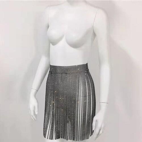 New Shiny Diamond Tassel Waist Chain Nightclub Female Singer Bar Dj Ds Stage Performance Rhinestone Waist Belt Rave DWY5885