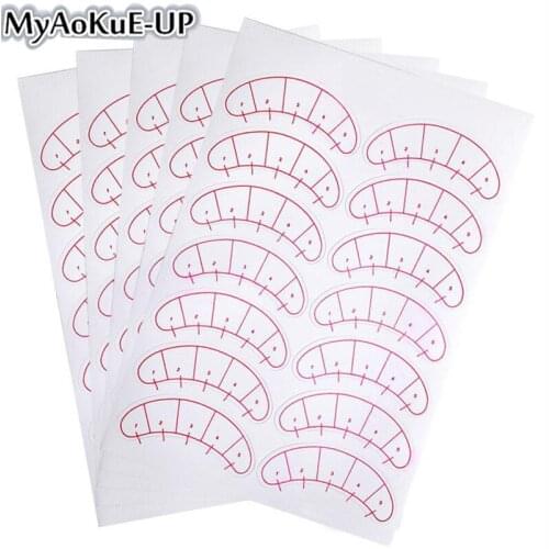70 pairs Eye Stickers with Scale For Eyelashes Extension Grafted Eyelash Practice Eye Pads Paper Patches Wraps Make Up Tools