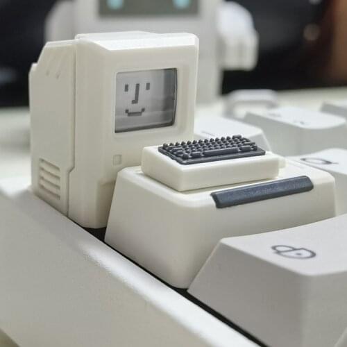 Personalized Keycaps Classic Retro Apple Mac Designer Hat Mechanical Keyboard Keycaps Cute Keycaps Translucent Keycaps