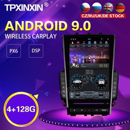PX6 Android 9.0 4+128G Tesla Style Car Radio For Infiniti Q50 Q50L 2015-2018 GPS Navigation Stereo Recoder Head Unit DSP Carplay
