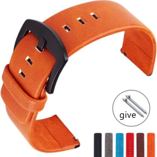 Watch Band Genuine Leather Watchband 18mm 20mm 22mm 24mm Watch Accessories Men Women Belt band Straps + Quick Release SPring Bar
