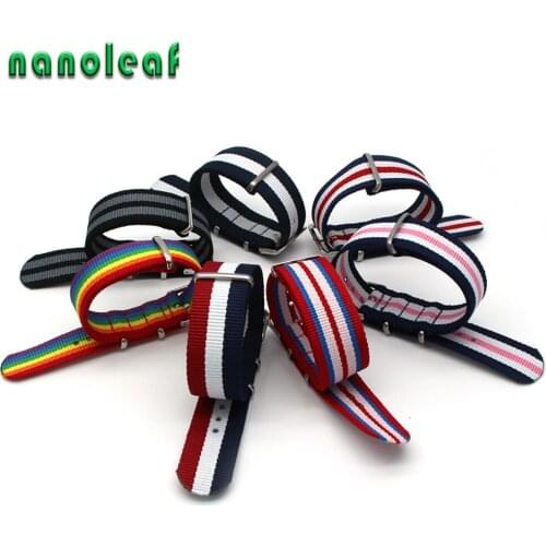 Needle Buckle Nylon Watch Band Muit-Colors Belts for NATO Watch Straps Zulu Watches bands 18 20 22 24MM Mens Watch Accessories