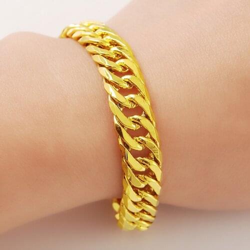 Most Romantic Women Bracelet 24K Gold With a Windbell and Heart Charms Pendant For Wedding Anniversary Jewelry