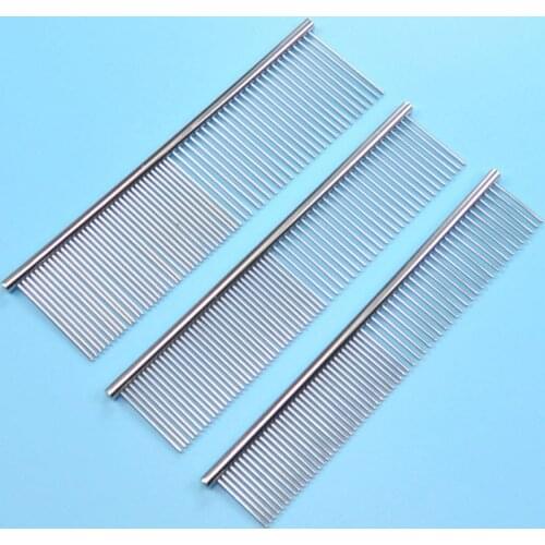 Stainless Steel Dog Comb Pet Supplies Dual Use Cat Dog Grooming Comb Tools For Dogs Cats Bath Clean Brushes Pin
