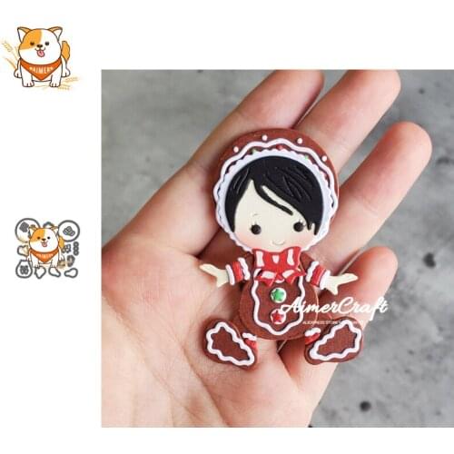 Gingerbread Baby Christmas Metal Cutting Dies Mold Scrapbooking Stencil Embossing Craft Die Cuts Card Making New Dies For 2020